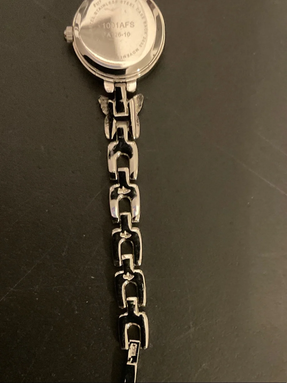 Silver Butterfly Accent Women’s Bracelet Watch – Pink Dial 5.75 to 6.5 Inches